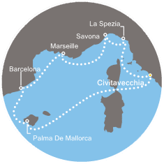 carte Méditerranée, 8 jours