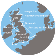 carte *Grande Bretagne et Irlande , 14 jours