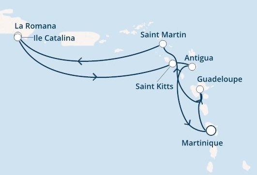 carte *Perle des Antilles Fort de France