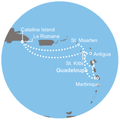 carte Caraïbes et Antilles, 8 jours
