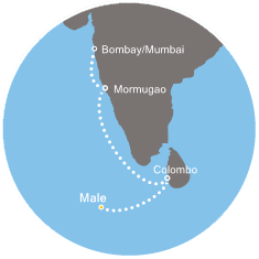 carte Mer Rouge et Océan Indien, 8 jours