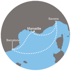 carte Méditerranée, 4 jours