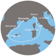 carte Méditerranée, 7 jours