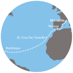 carte Transatlantiques, 12 jours