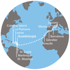 carte *Sejour-Croisière Antilles, 23 jours