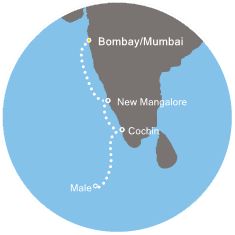 carte Mer Rouge et Océan Indien, 8 jours
