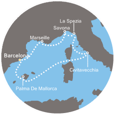 carte Méditerranée, 8 jours