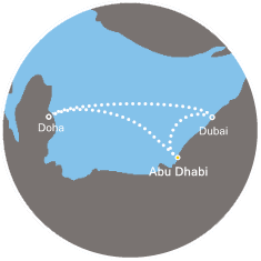 carte Dubai et les Emirats, 5 jours