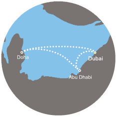 carte Dubai et les Emirats, 5 jours