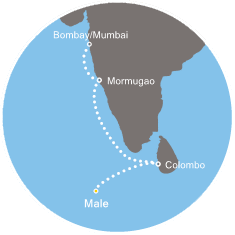 carte Mer Rouge et Océan Indien, 8 jours