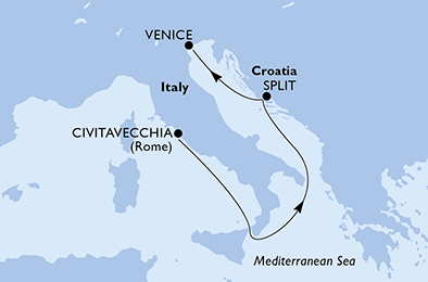 carte Méditerranée, 4 jours