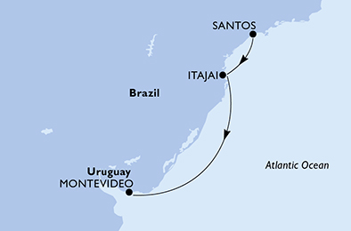 carte Amérique du Sud, 4 jours