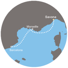 carte Méditerranée, 3 jours