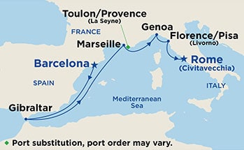 carte Méditerranée, 8 jours