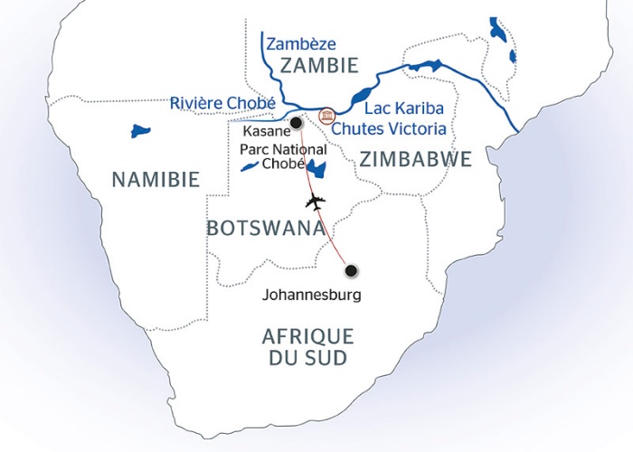 carte L'Afrique Australe: Expérience inédite aux confins du monde (formule port/port)., 9 jours - 11A_PP