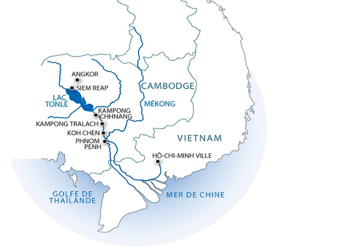 carte Des temples d'Angkor au delta du Mékong (formule port/port), 11 jours - 1R3_PP