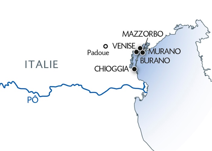 carte Venise et sa lagune, CroisiEurope met l'Italie à l'honneur! (formule port/port), 5 jours - VEN_SAVPP