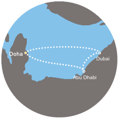 carte Dubai et les Emirats, 6 jours