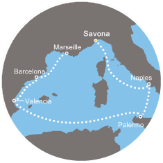 carte Méditerranée, 7 jours