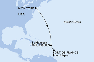 carte Amérique du nord, 6 jours
