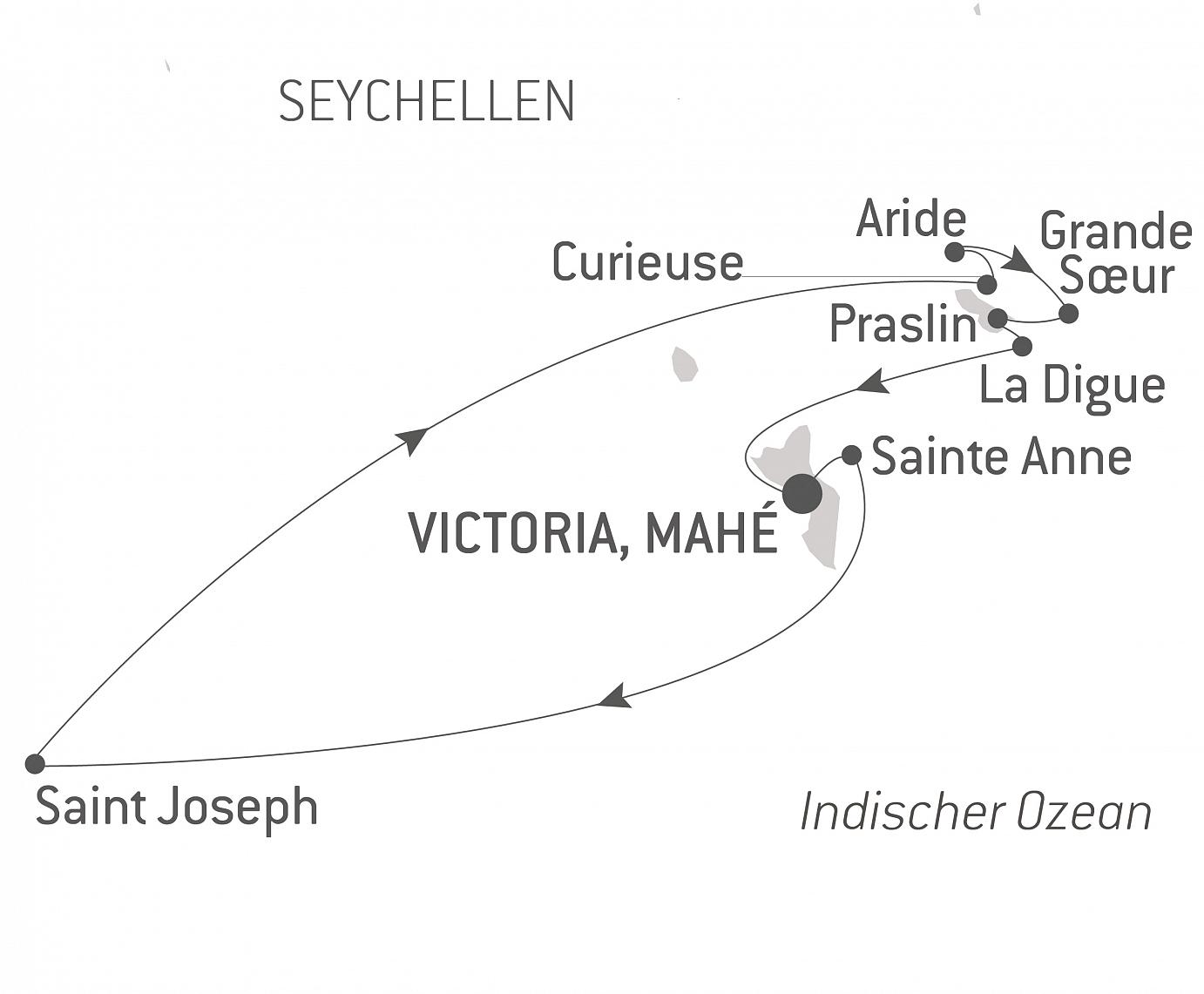 carte L'essentiel des Seychelles, 9 jours