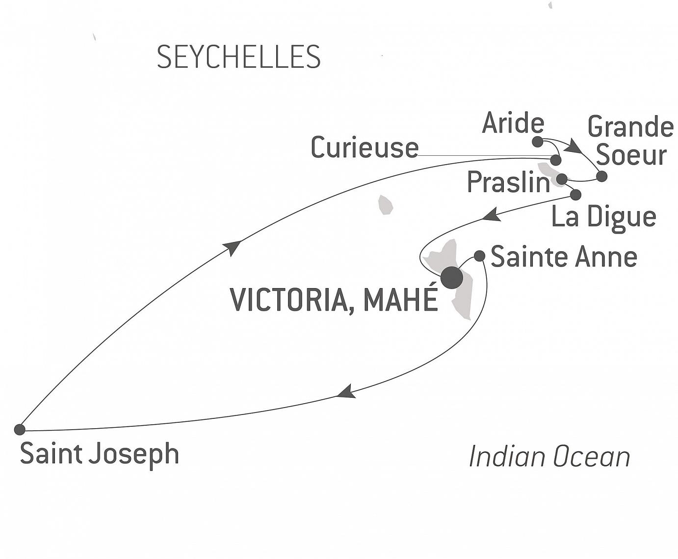 carte L'essentiel des Seychelles, 9 jours