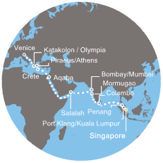 carte Tour du Monde, 26 jours