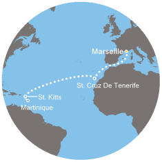 carte Transatlantiques, 12 jours