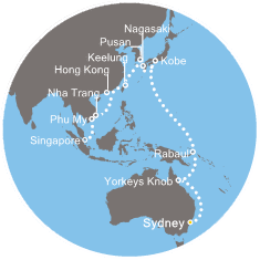 carte Tour du Monde, 28 jours