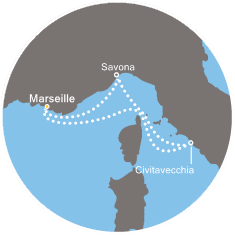 carte Méditerranée, 5 jours