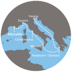 carte Méditerranée, 7 jours