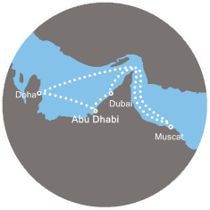 carte Dubai et les Emirats, 8 jours