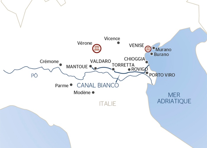 carte De Venise, la cité des Doges, à Mantoue, bijou de la Renaissance (formule port-port), 7 jours - VMA