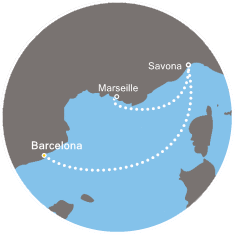 carte Méditerranée, 3 jours