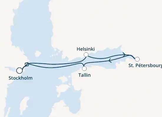 carte *Croisière capitales baltiques avec vols + excursions