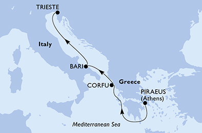 carte Méditerranée, 4 jours
