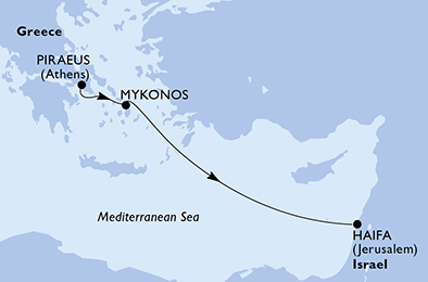 carte Méditerranée, 4 jours