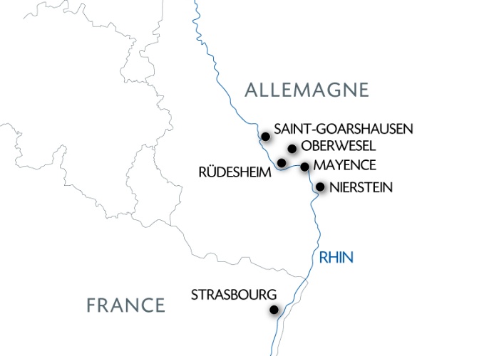 carte La vallée du Rhin en fête (formule port/port), 4 jours - FES_PP