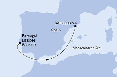 carte Méditerranée, 3 jours