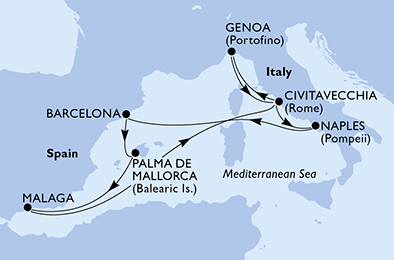 carte Méditerranée, 10 jours