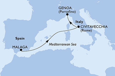 carte Méditerranée, 4 jours