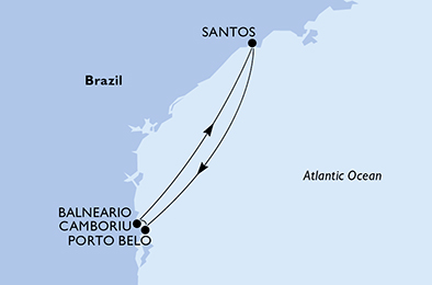 carte Amérique du Sud, 4 jours
