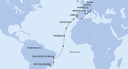 carte Tour du Monde, 18 jours
