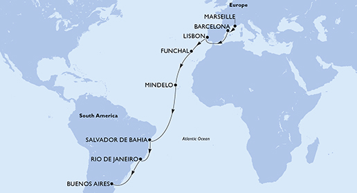 carte Tour du Monde, 21 jours
