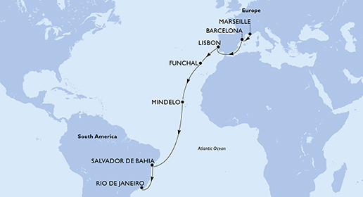 carte Tour du Monde, 17 jours