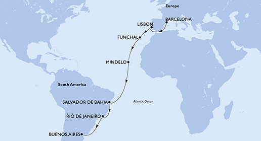 carte Tour du Monde, 20 jours