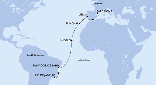 carte Tour du Monde, 16 jours