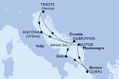 carte Méditerranée, 8 jours