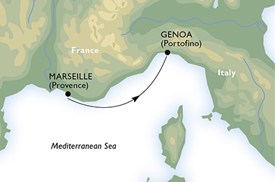 carte Méditerranée, 2 jours