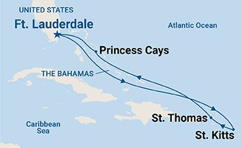 carte Caraïbes et Antilles, 8 jours